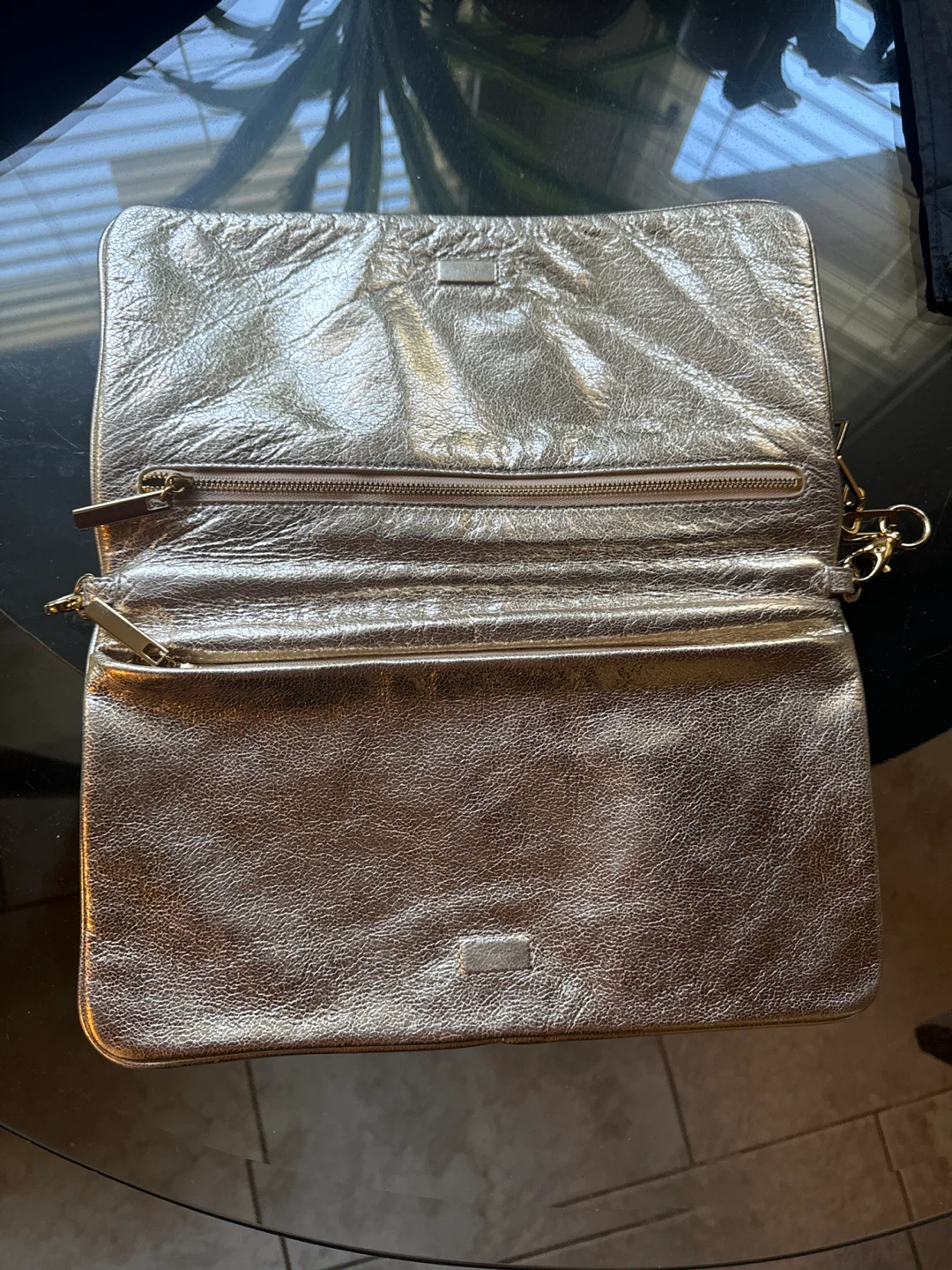 Tory Burch Metallic Leather Clutch - photo 2