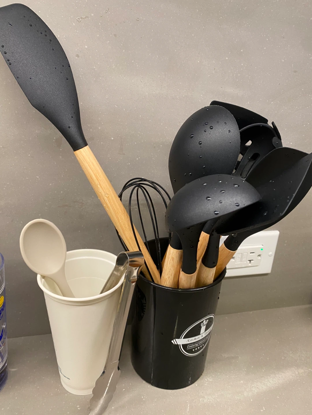 Kitchen Utensil Set with Wooden Handles
