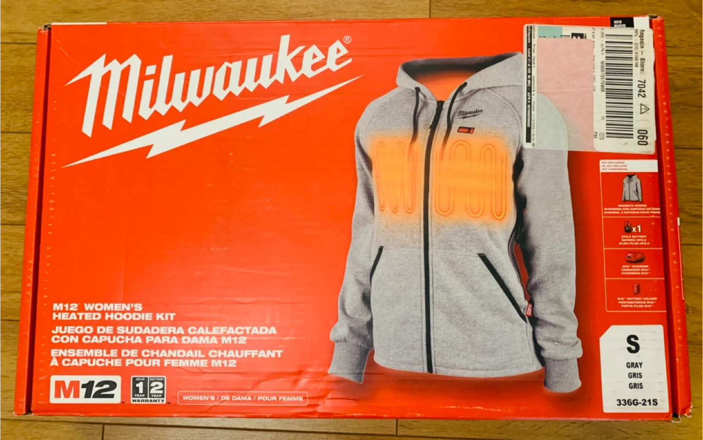 Milwaukee M12 Women's Heated Hoodie Kit - Grey - Size S