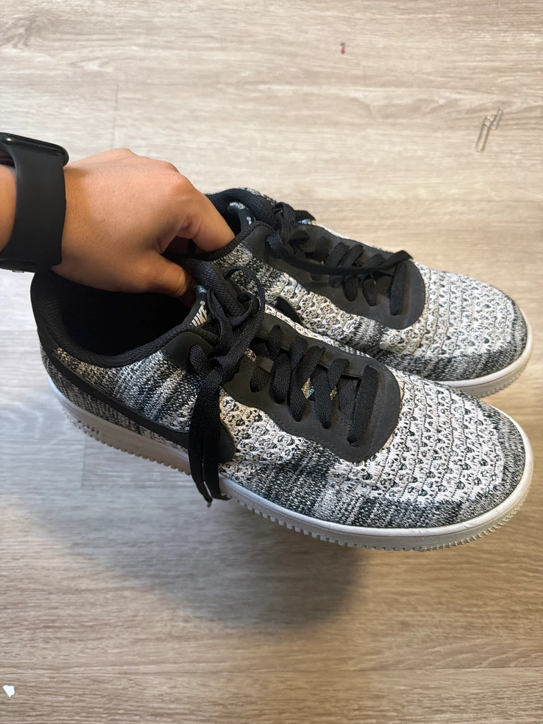 Nike Air Force 1 Knit Sneakers Black White