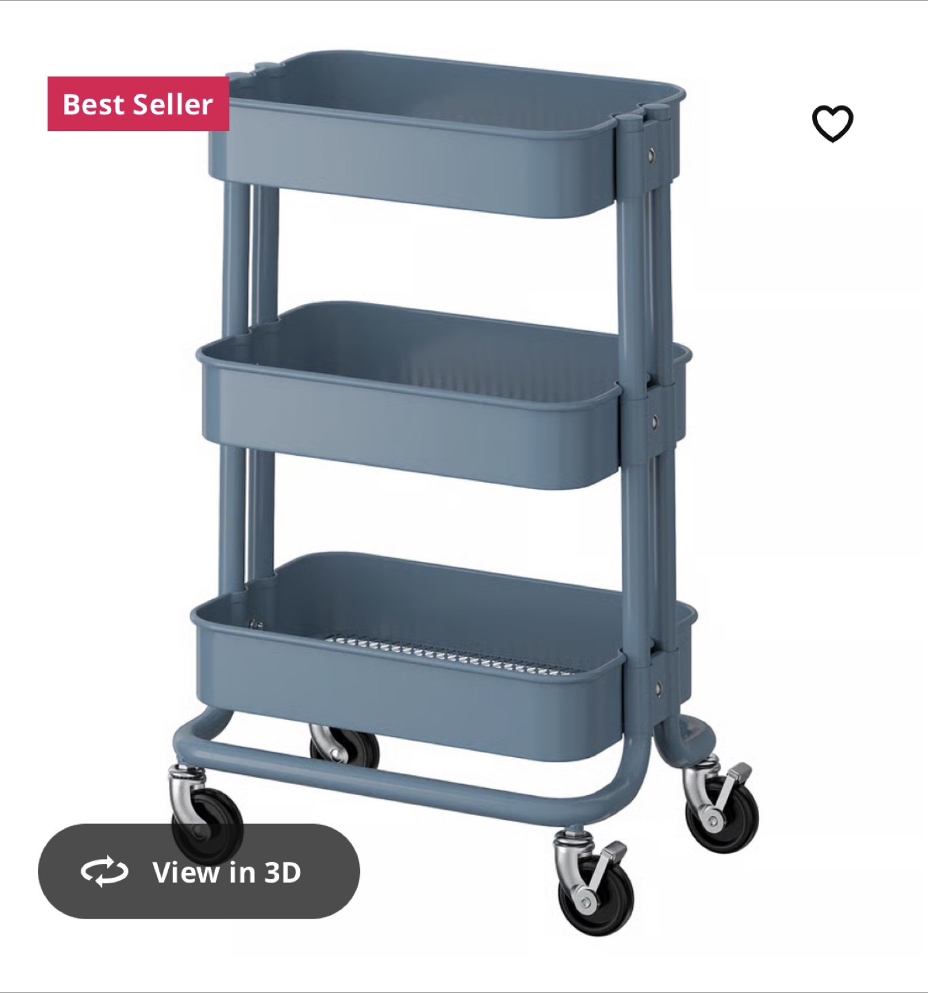 IKEA RÅSKOG Rolling Cart - Blue