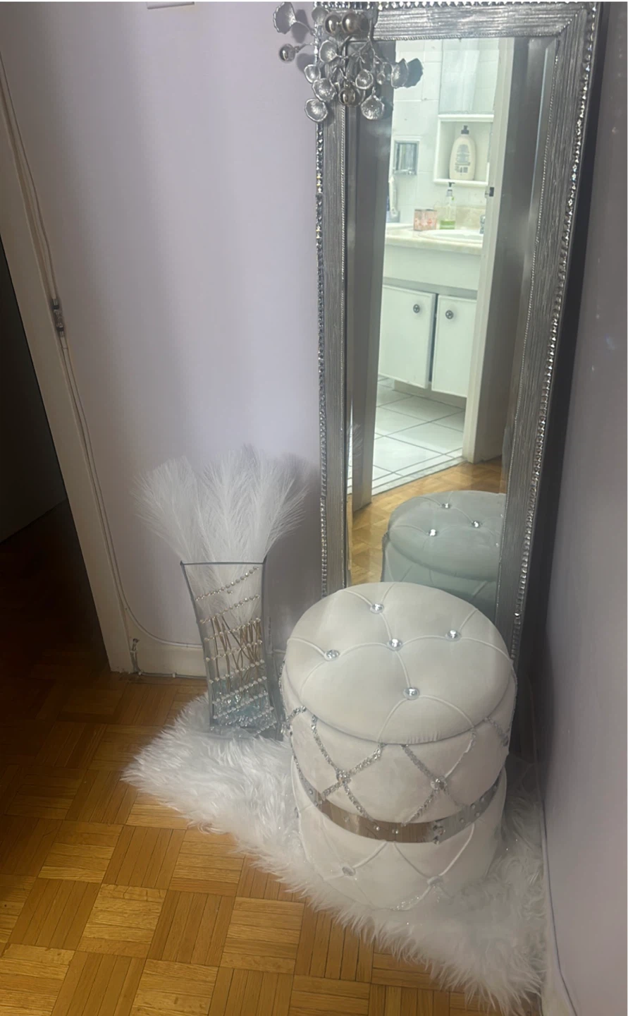 Silver hand made mirror