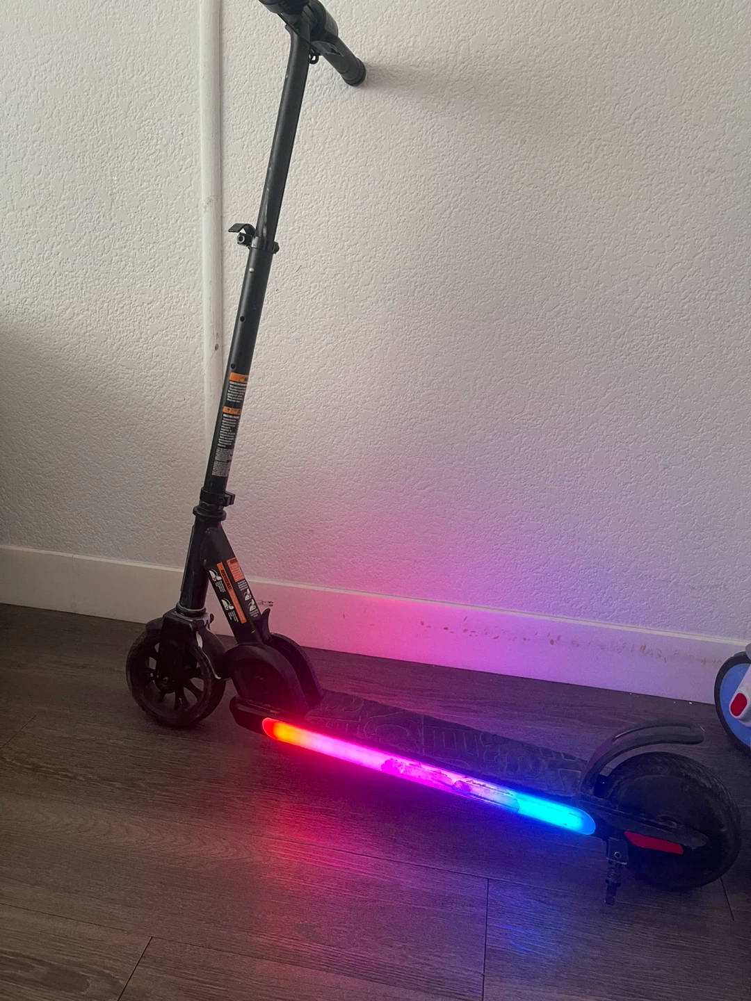 Black Kick Scooter with LED Lights