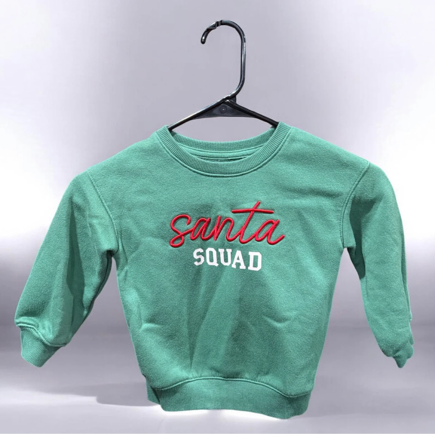 Kids Green "Santa Squad" Sweatshirt