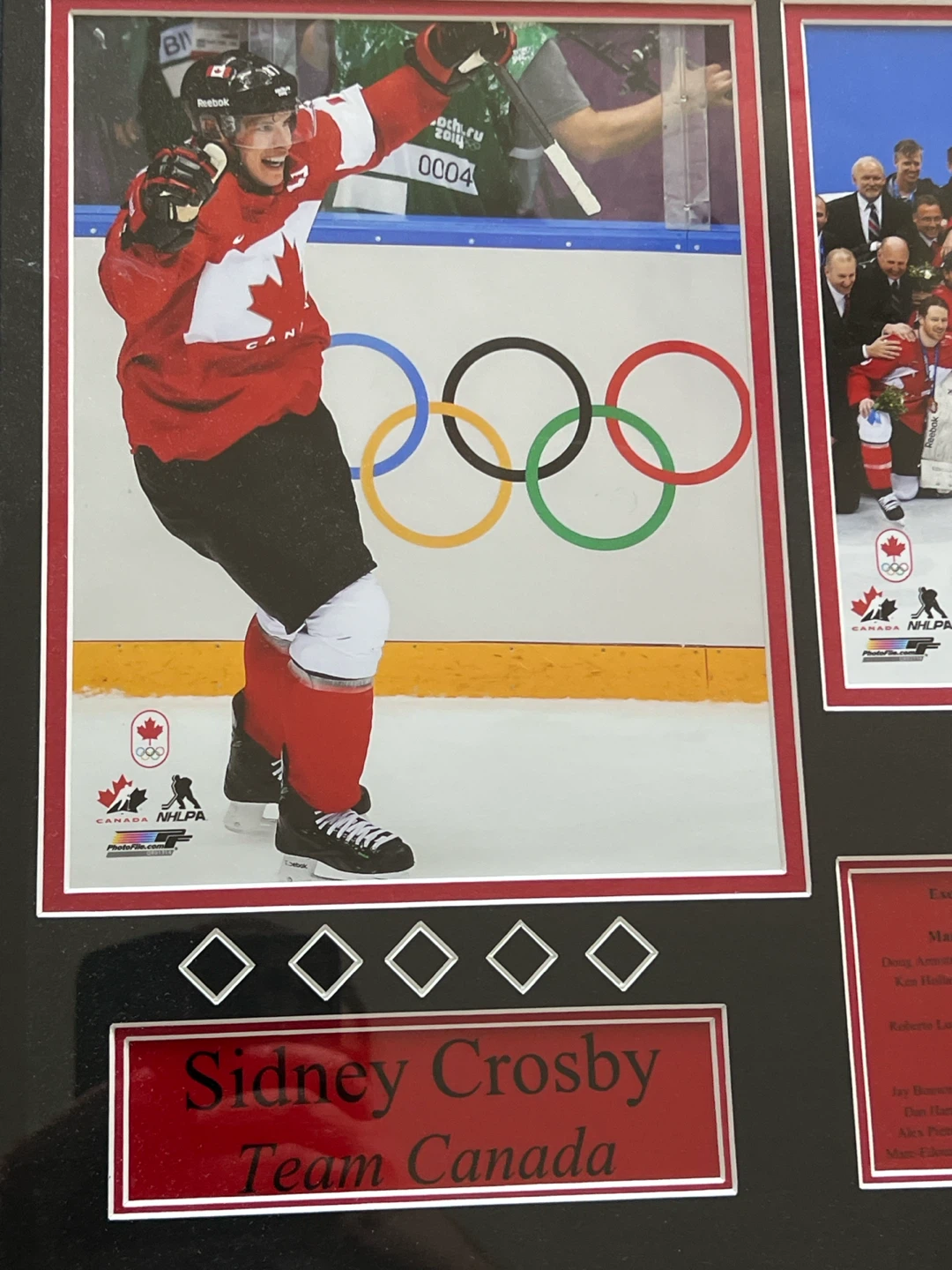Sidney Crosby Team Canada 2014 Olympic Gold Framed Photo Collage - photo 2