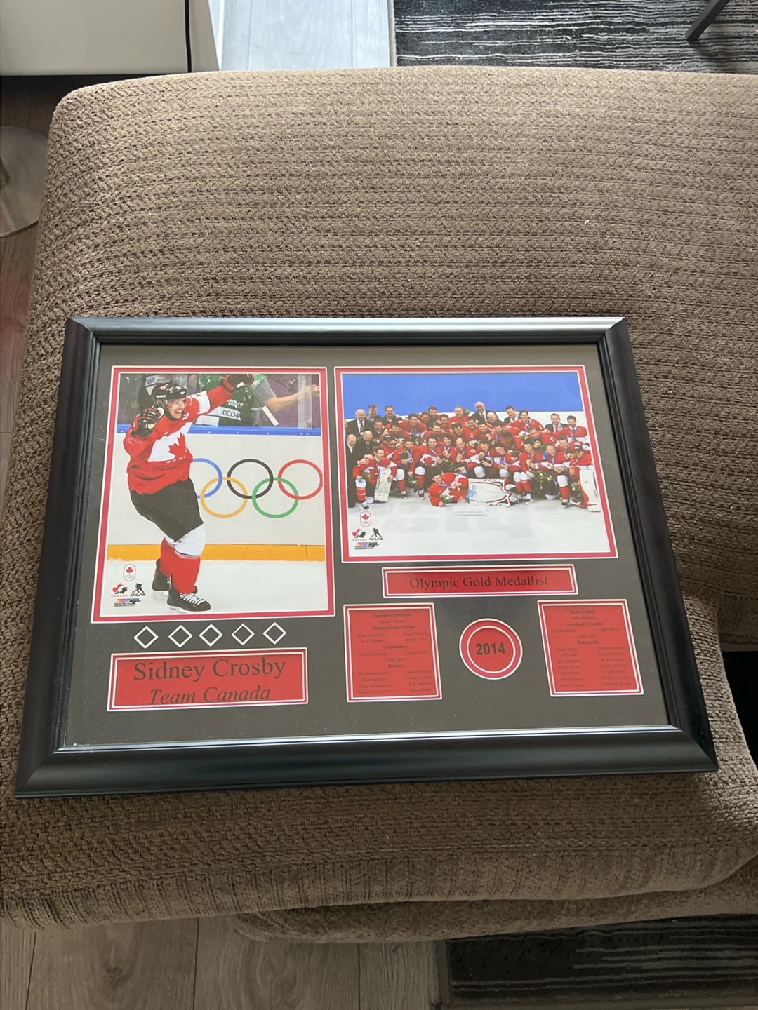 Sidney Crosby Team Canada 2014 Olympic Gold Framed Photo Collage