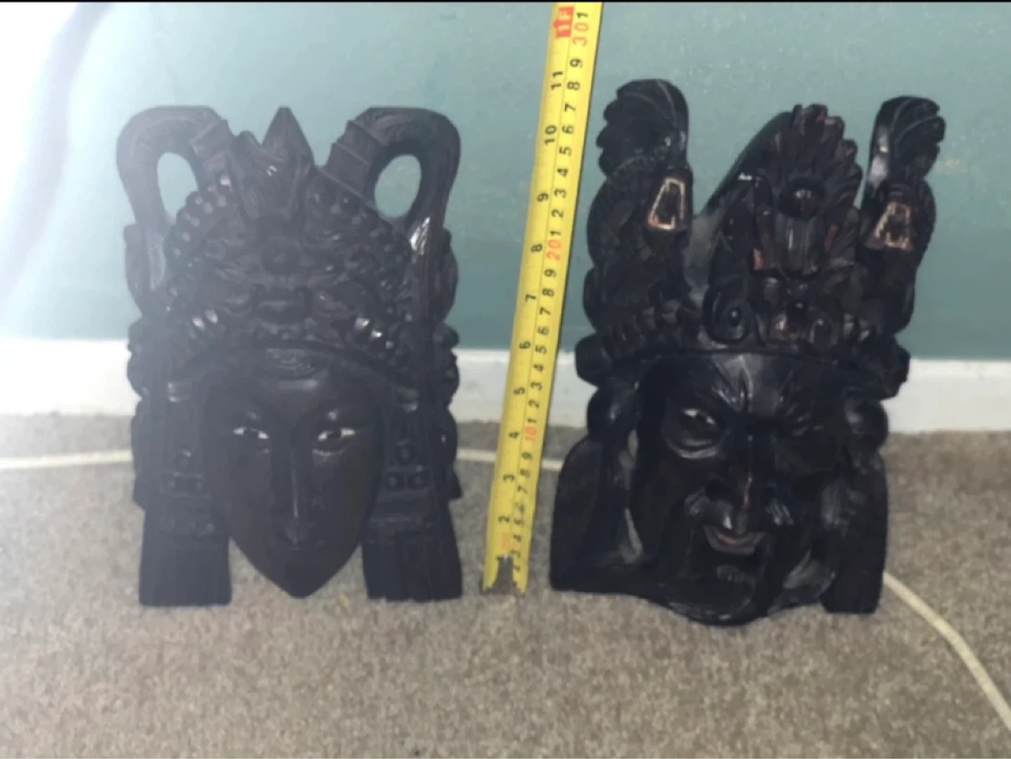 Carved Wooden Masks (Set of 2) - photo 4