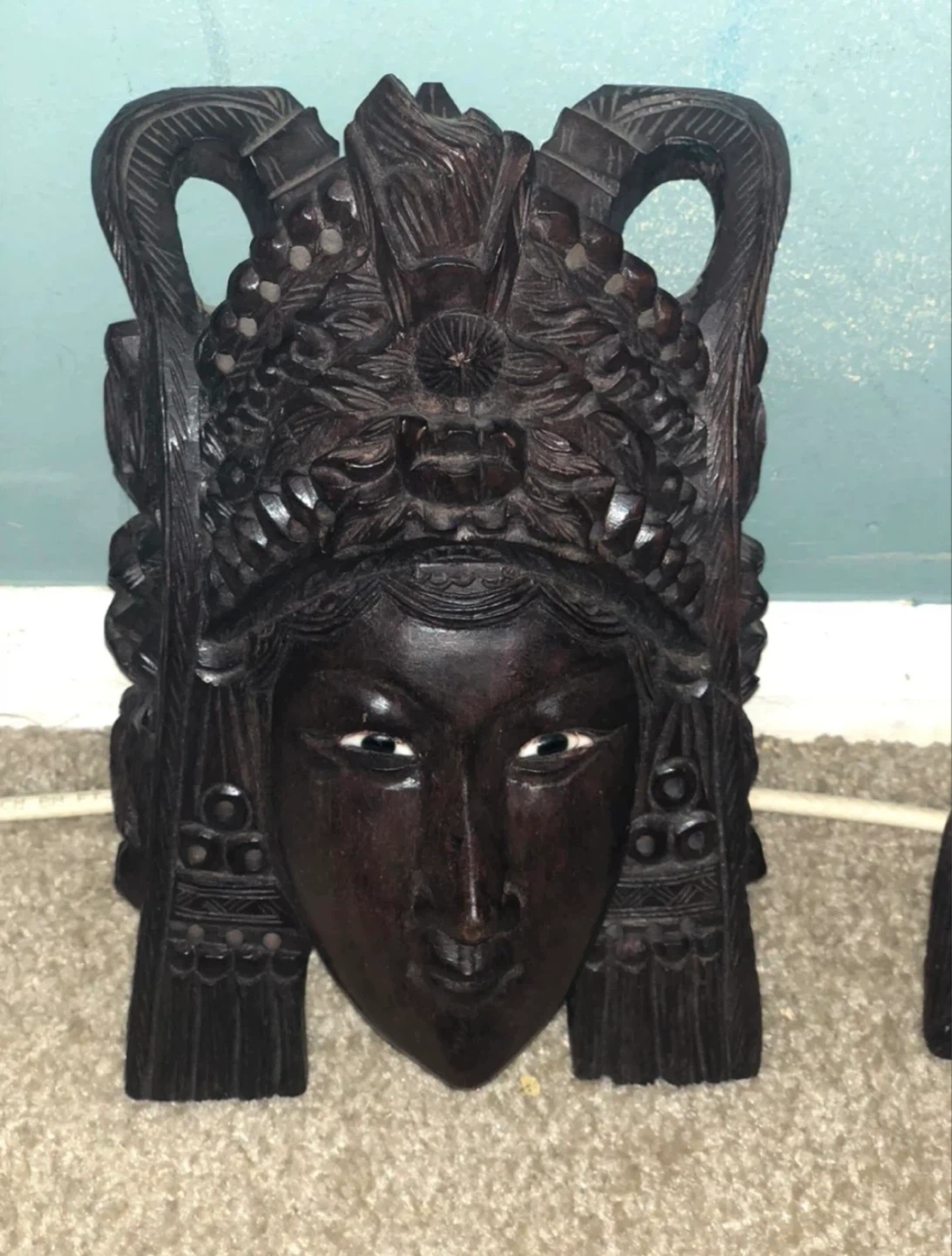 Carved Wooden Masks (Set of 2) - photo 2