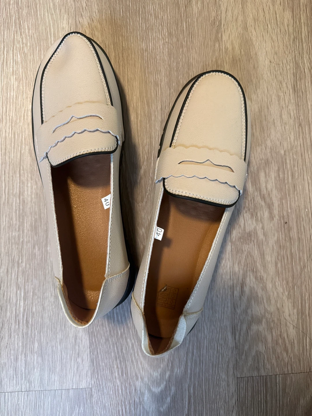 Women's Loafer Shoes Size 40 Beige