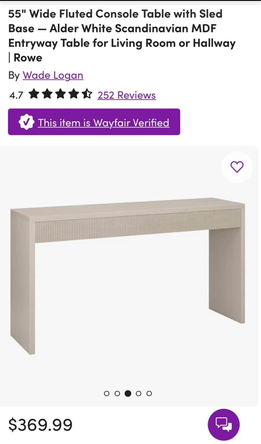 Wayfair Entryway Table - photo 2