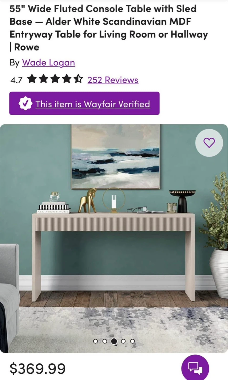 Wayfair Entryway Table
