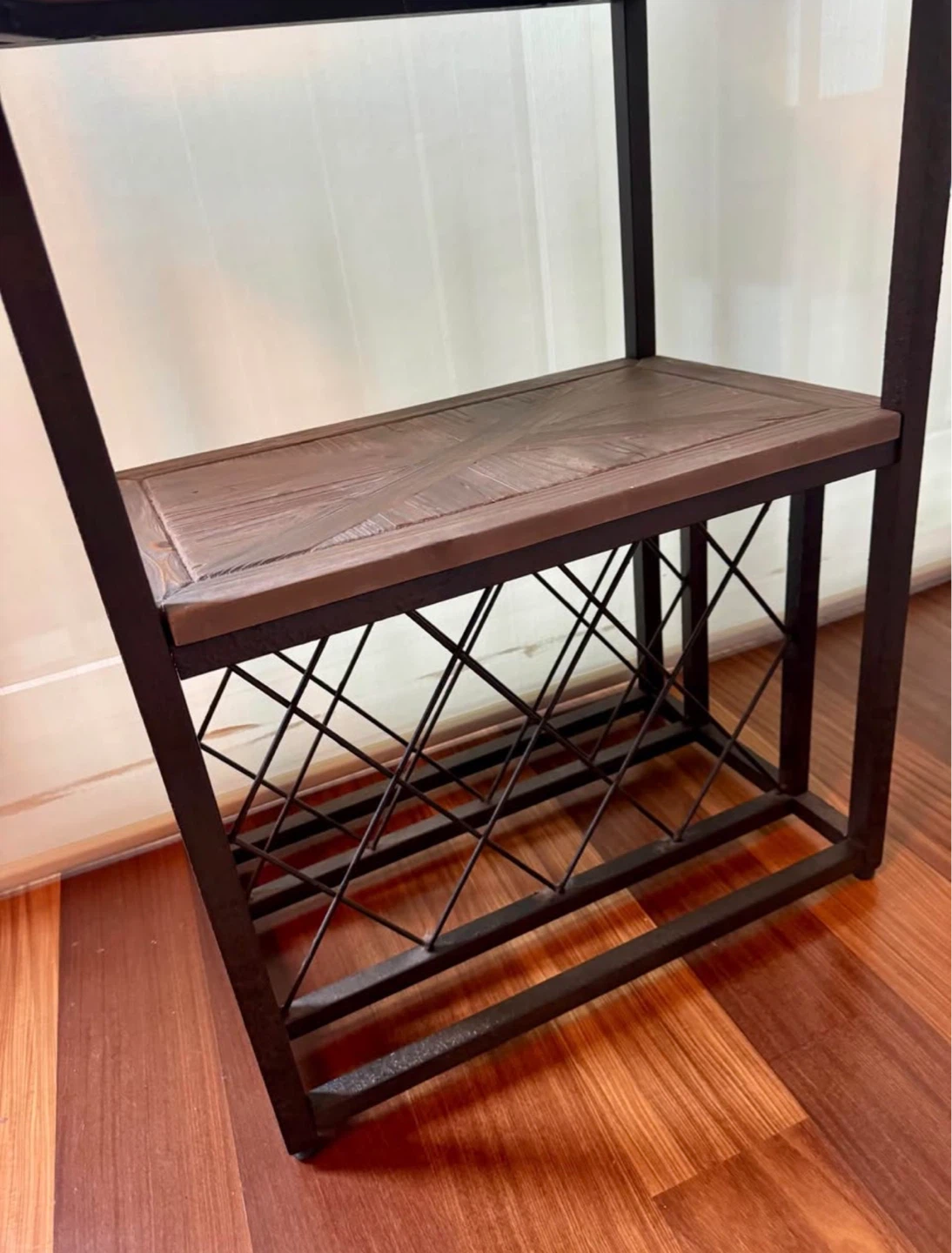 Industrial Rustic Bar Cabinet / Wine Rack - photo 2