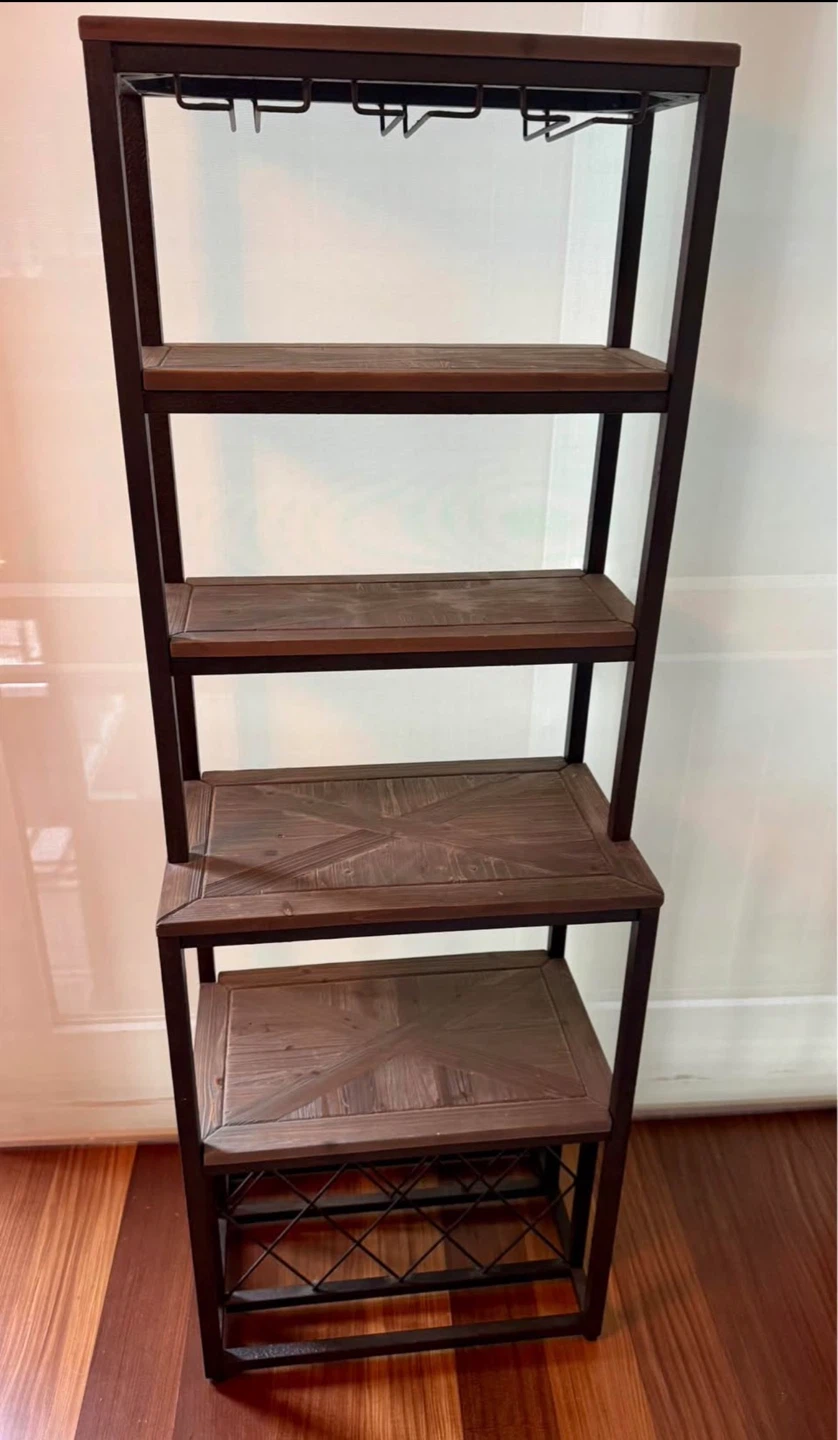 Industrial Rustic Bar Cabinet / Wine Rack