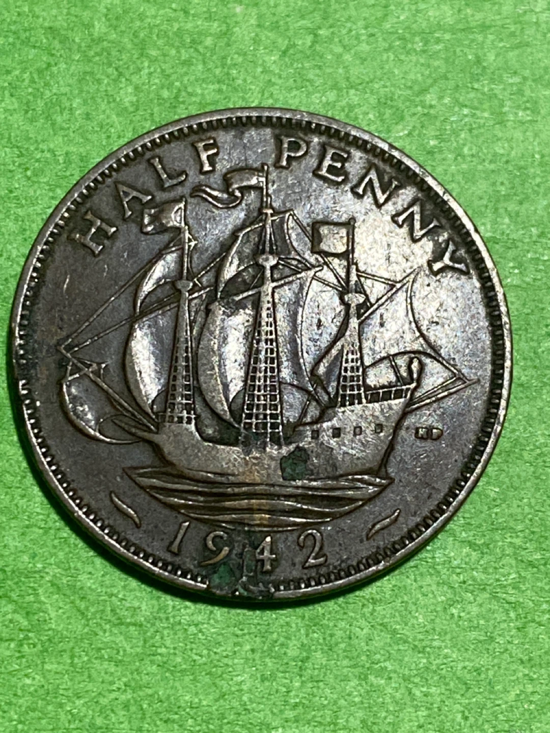 1942 Half Penny Coin
