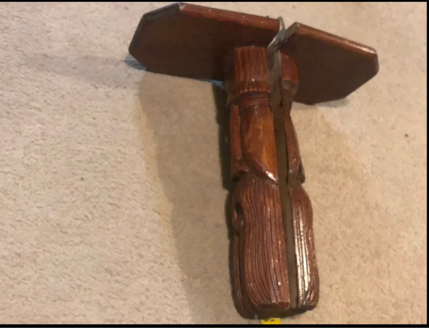 Hand Carved Wooden Shelf - photo 4