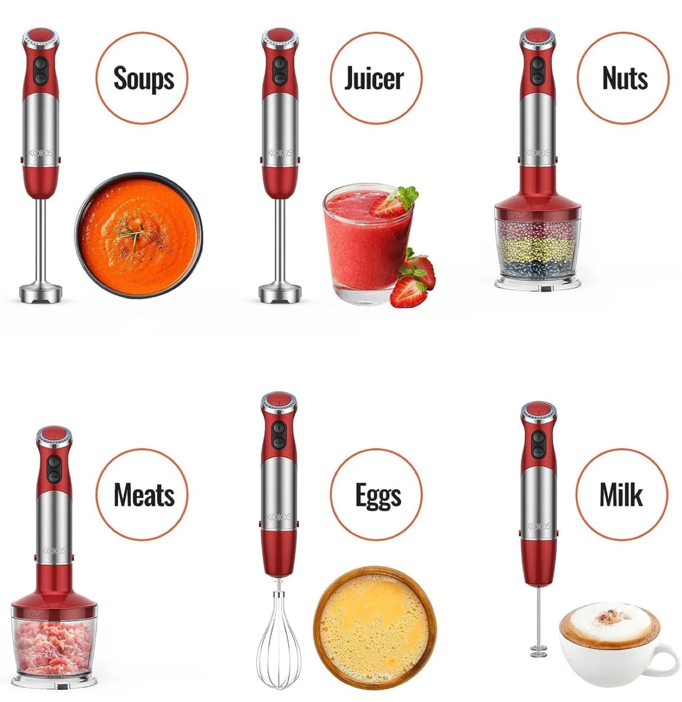5-in-1 Hand Immersion Blender, 1000W - photo 3