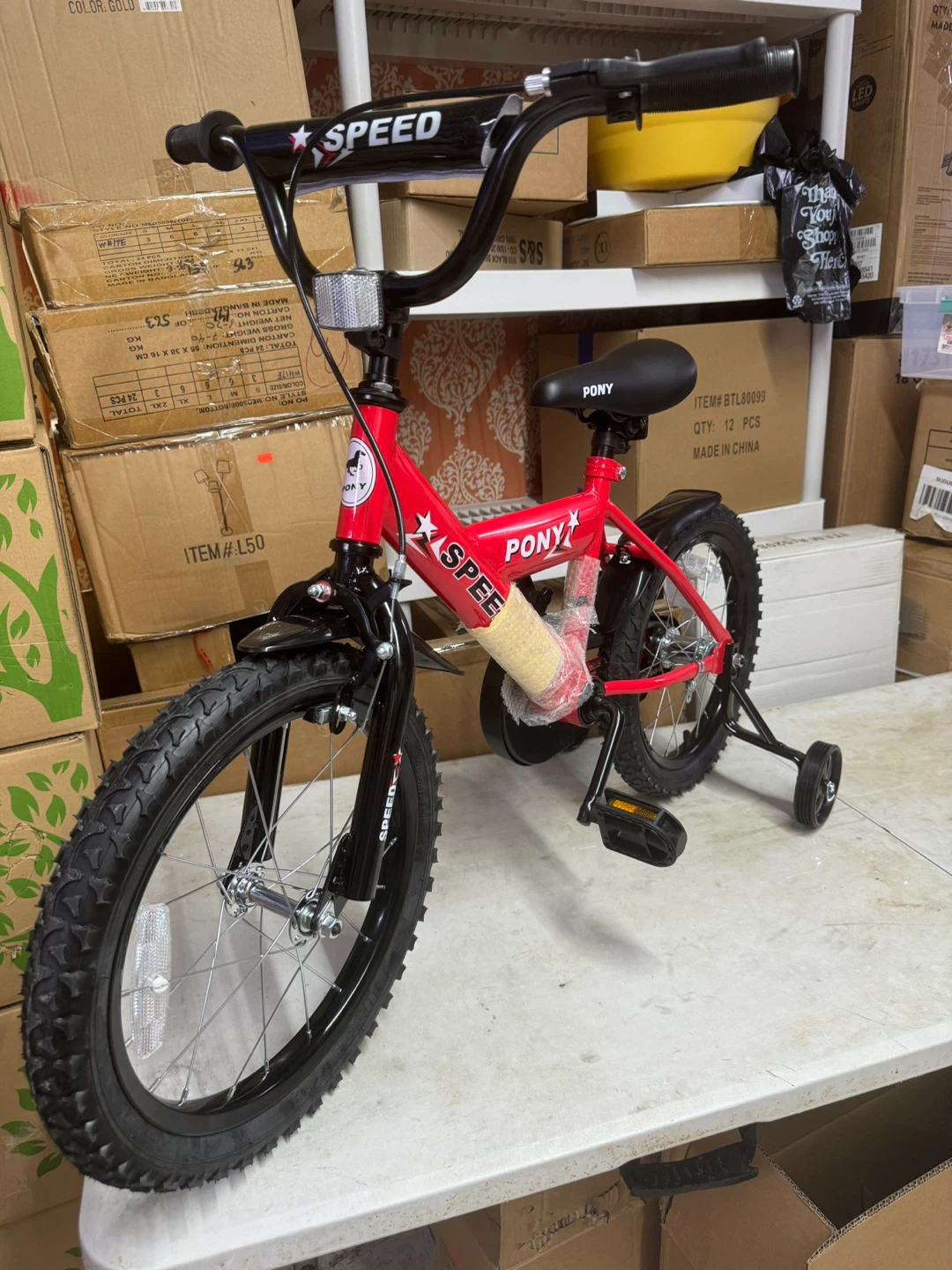 Nice Red Kids 16” Bike with Training Wheels