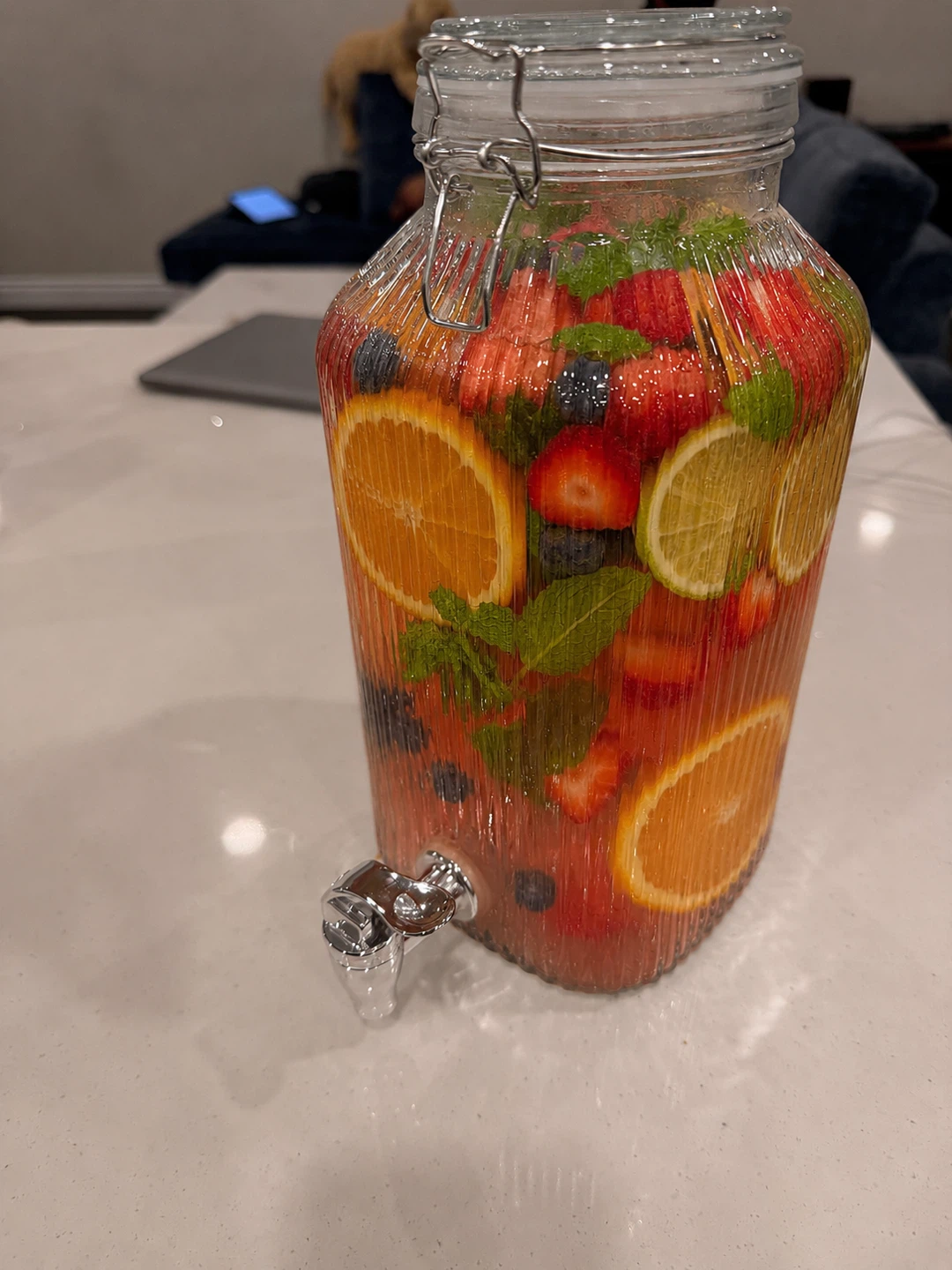 Glass Drink Dispenser with Spigot