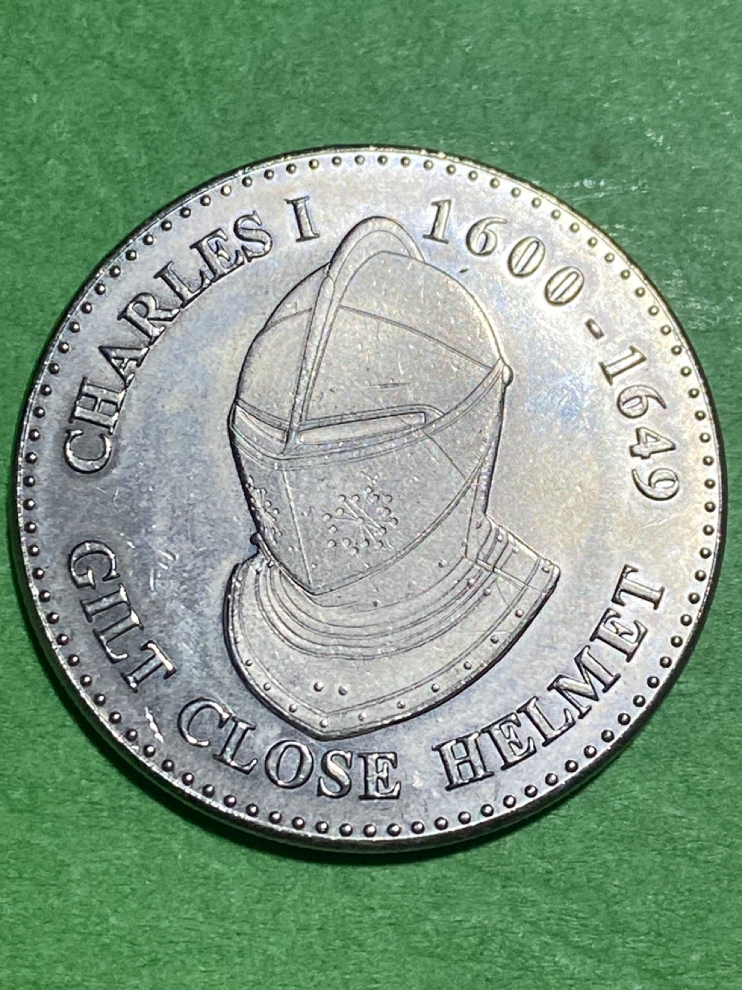 Royal Armouries HM Tower of London Gilt Close Helmet Coin