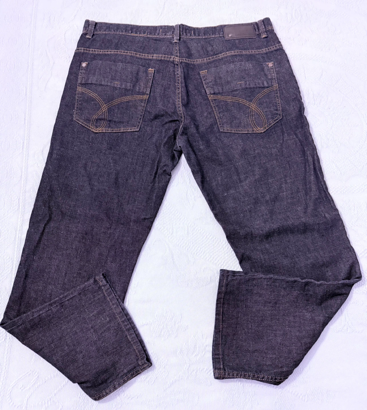 Calvin Klein Dark Wash Straight Leg Jeans - photo 3