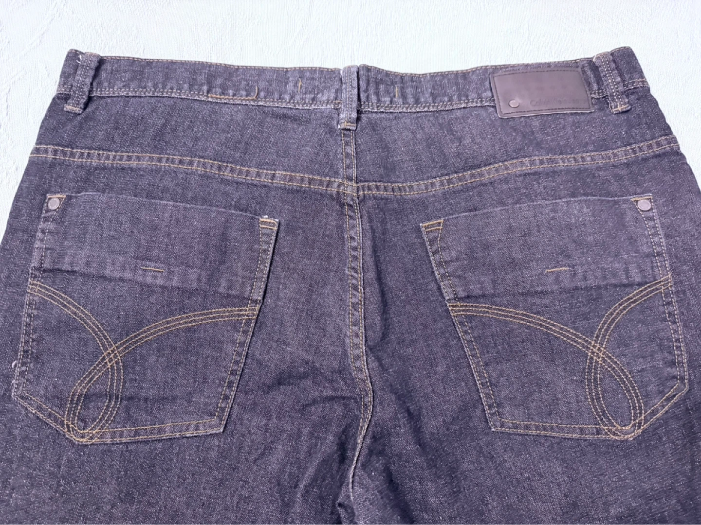 Calvin Klein Dark Wash Straight Leg Jeans - photo 5