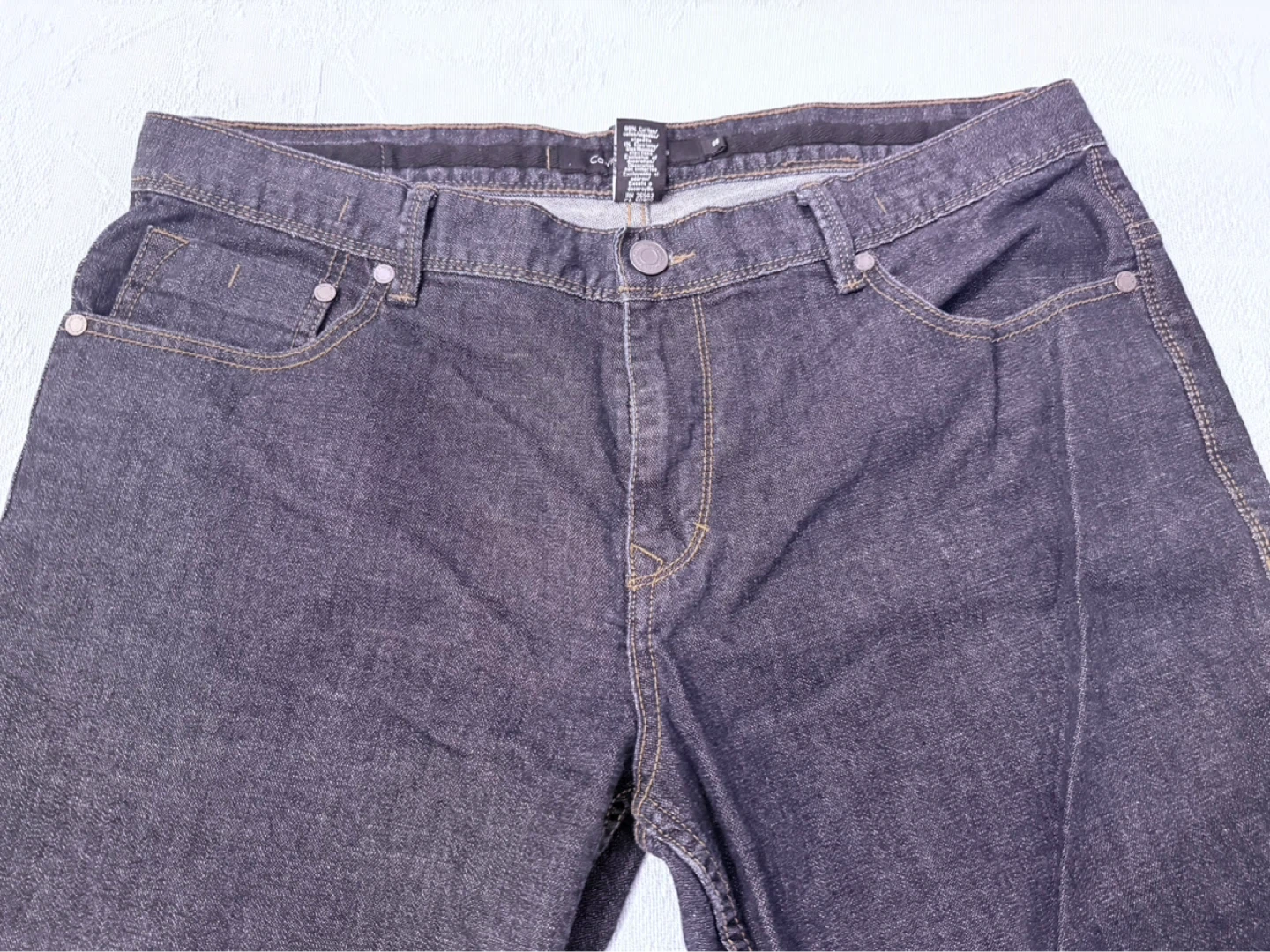 Calvin Klein Dark Wash Straight Leg Jeans - photo 4