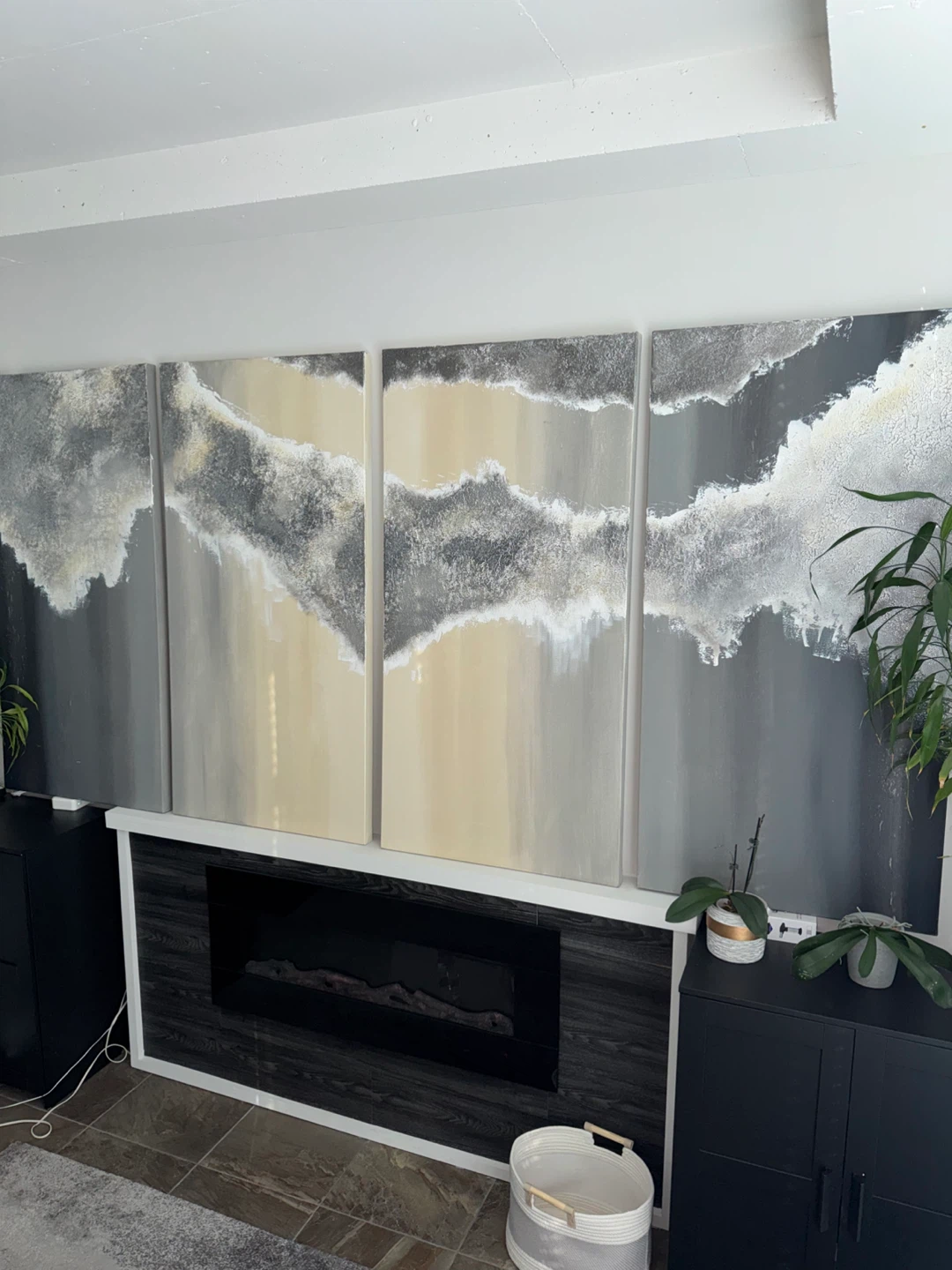 Large Luxury Abstract Painting HOME OFFICE WORKSPACE 5ft x 10ft