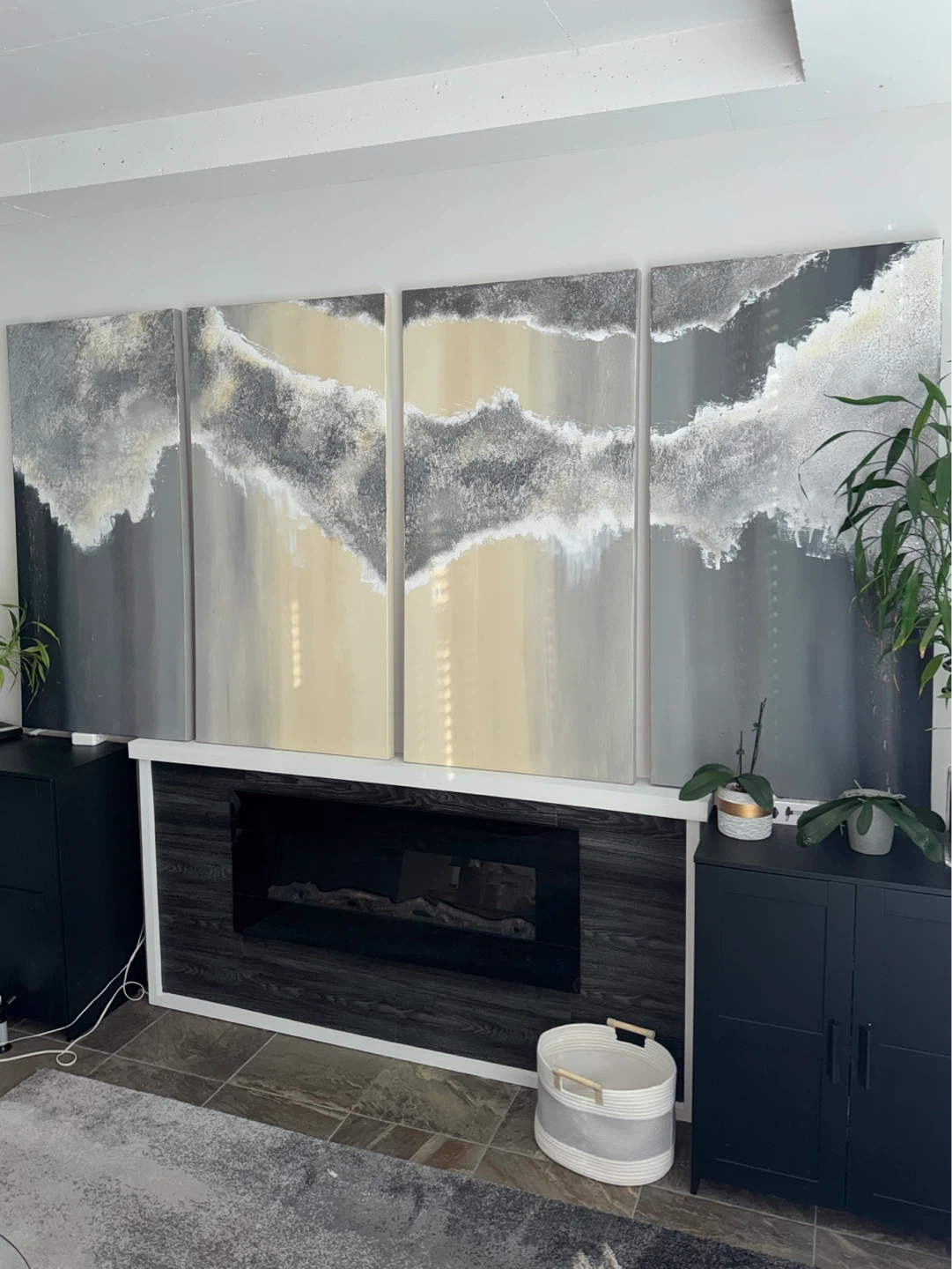 Large Luxury Abstract Painting HOME OFFICE WORKSPACE 5ft x 10ft - photo 3