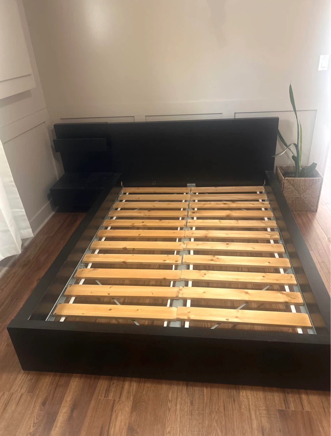 IKEA Full / double bed frame with one nightstand