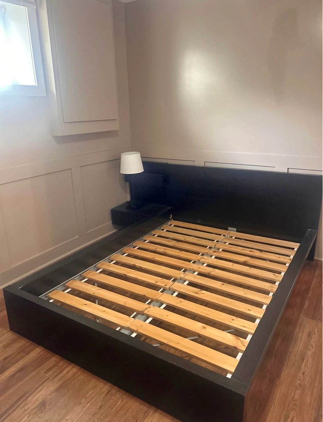IKEA Full / double bed frame with one nightstand - photo 2