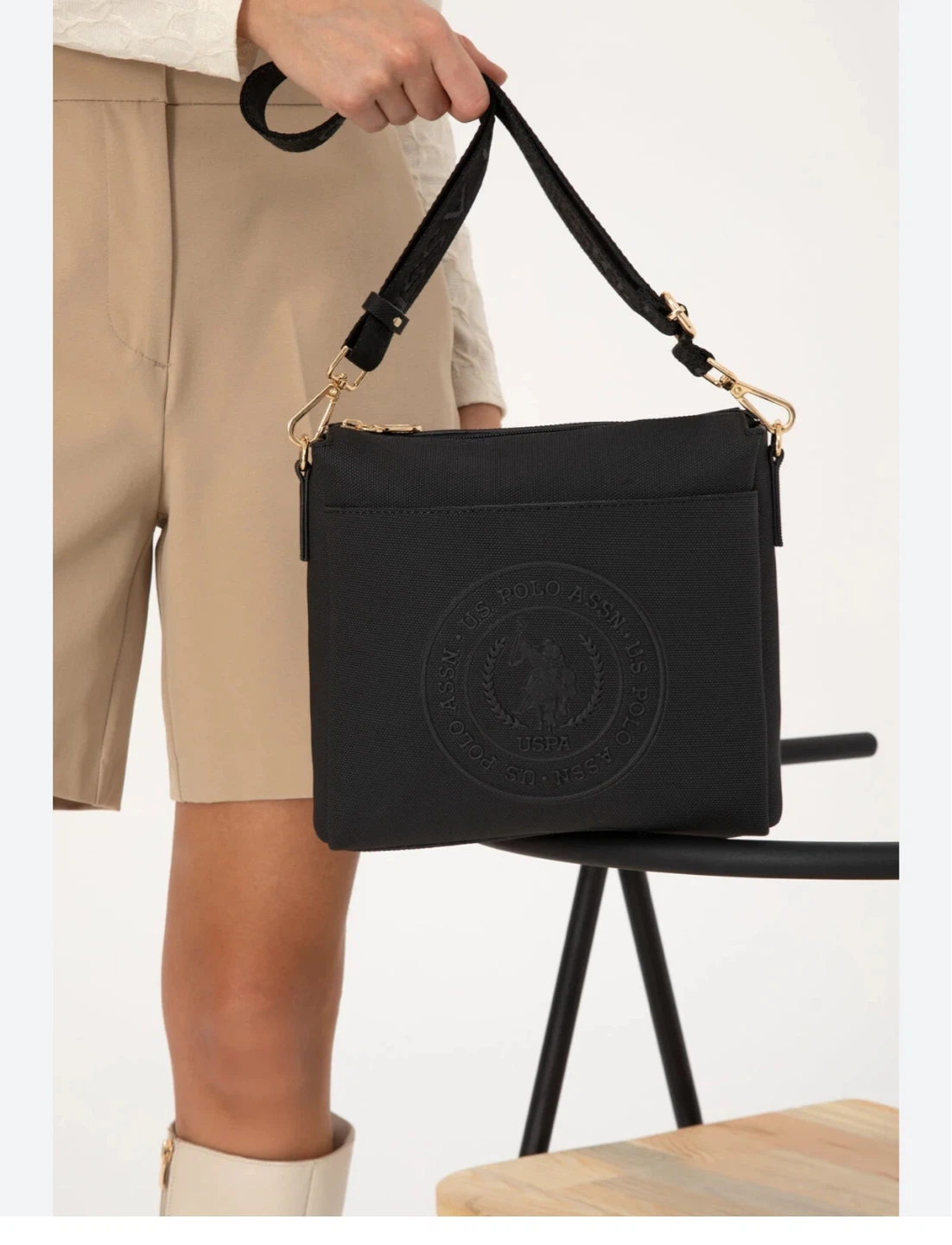 U.S. Polo Assn. Black Crossbody Bag