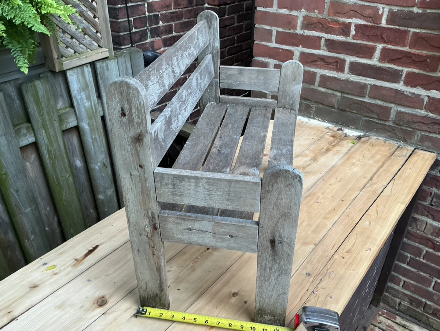 Vintage Small Wooden Garden Bench ! - photo 2