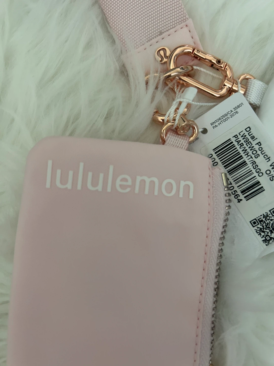 BNWT: 'Blissful Pink/Light Ivory' Lululemon Dual Pouch Wristlet - photo 3