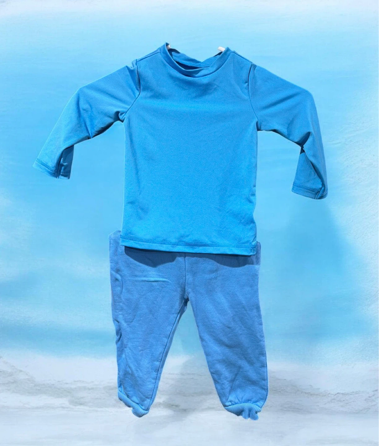 Blue Long Sleeve Shirt and Pants Set