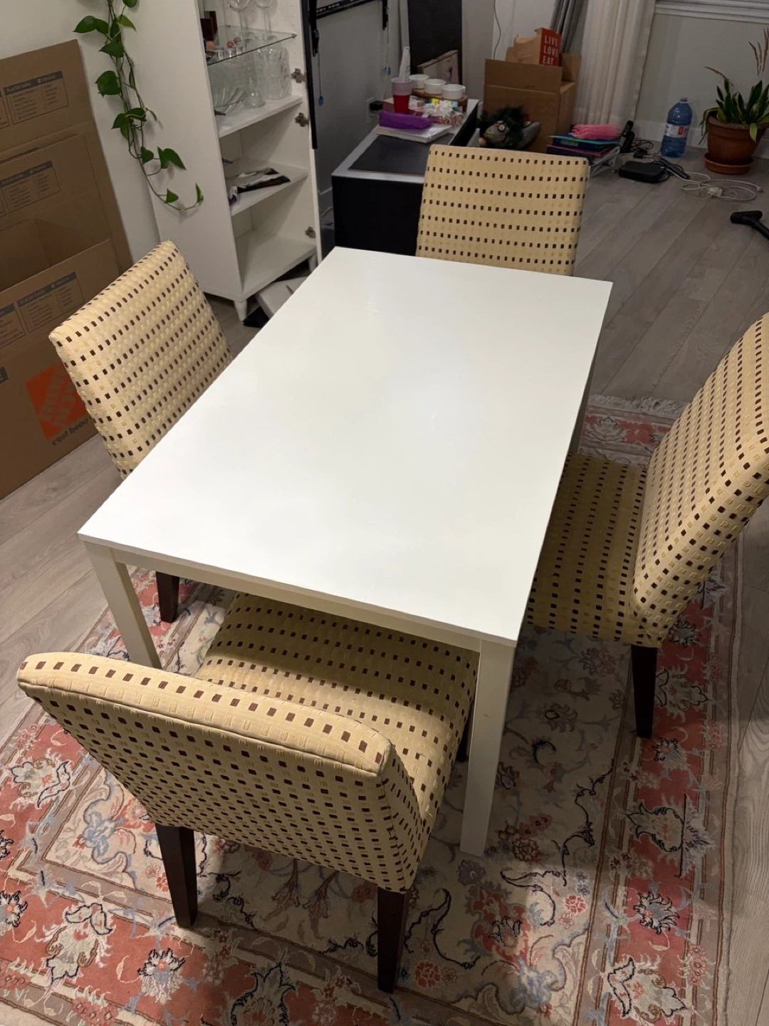 White Extendable Dining Table - photo 2