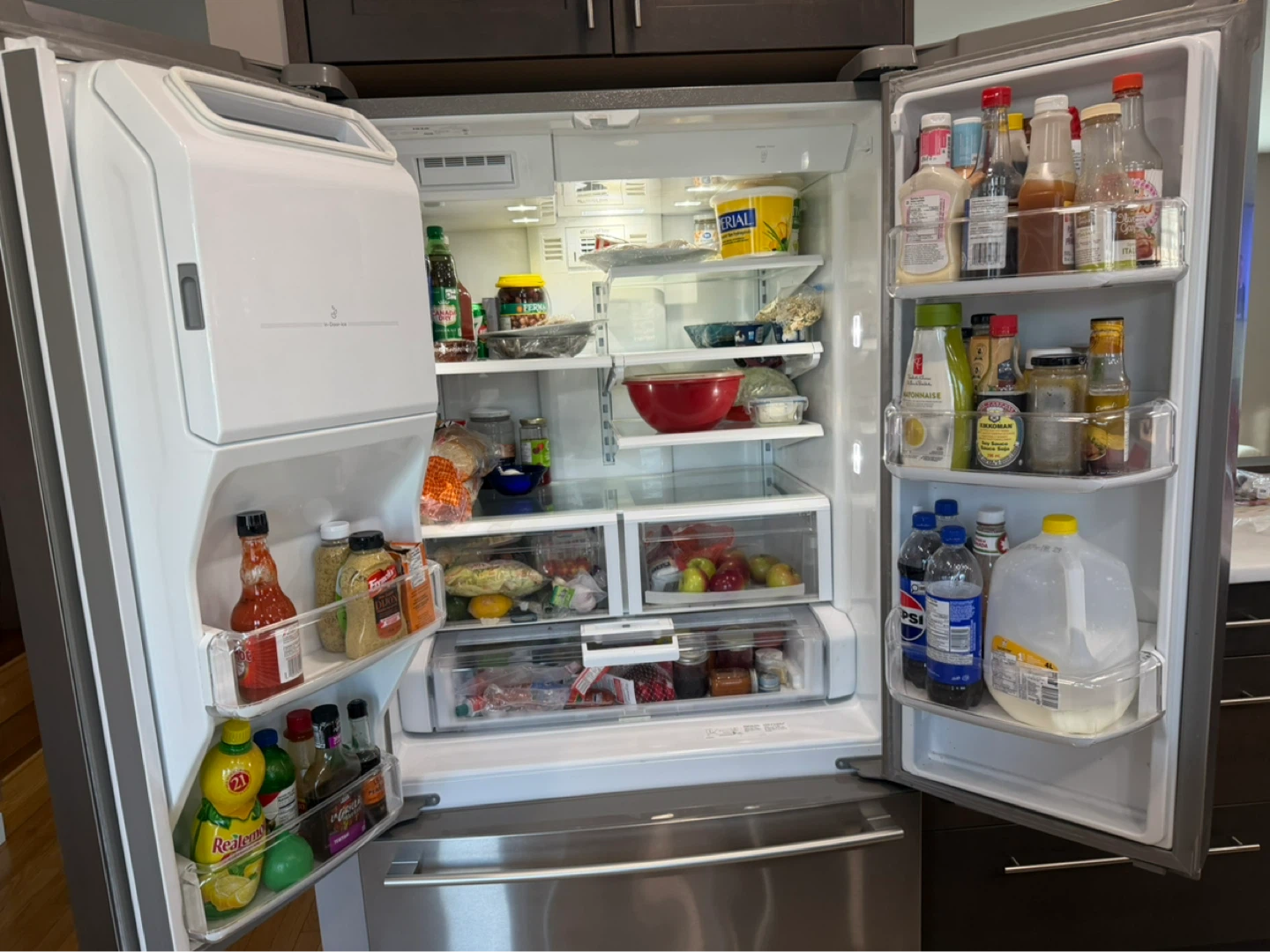 Stainless Steel French Door Refrigerator with Ice Dispenser - photo 2