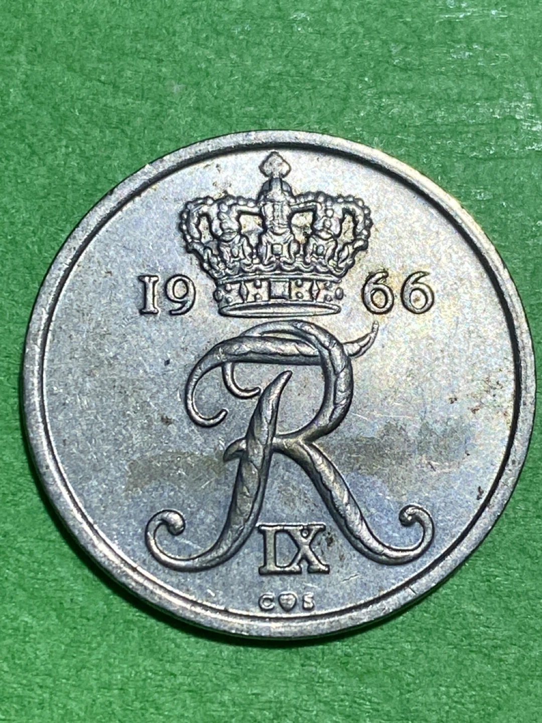 Denmark 25 Ore Coin 1966 - photo 2