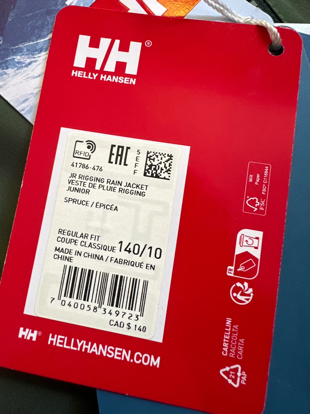 Helly Hansen Jr Rigging Rain Jacket - photo 3