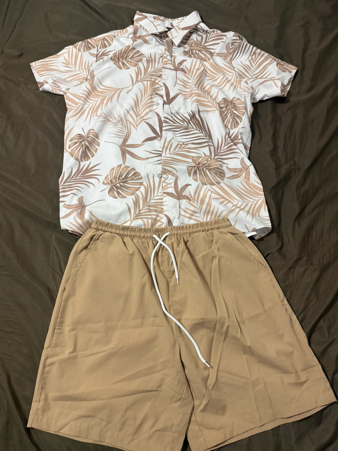 Men's Short Sleeve Shirt and Shorts Set