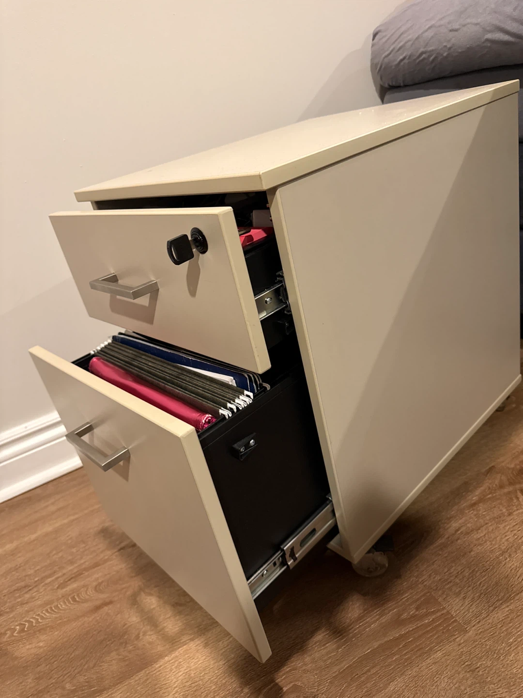 2-Drawer Filing Cabinet - Beige - photo 3