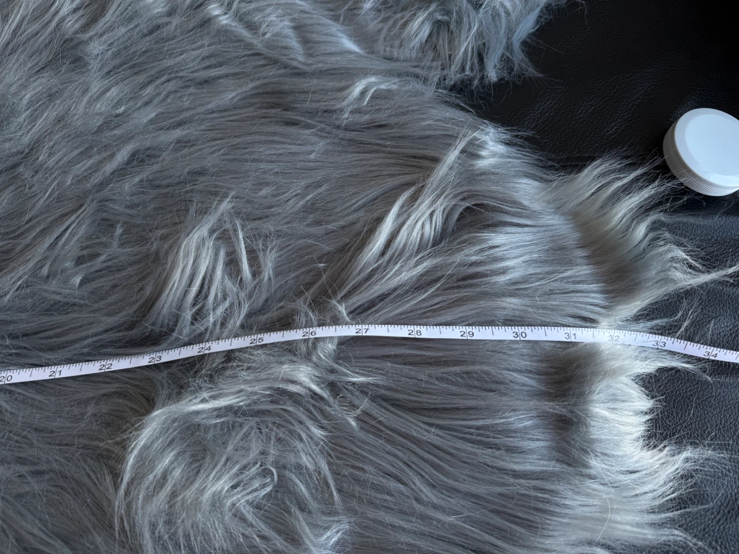 Grey Faux Fur Small Rug 32” x 20” - photo 2