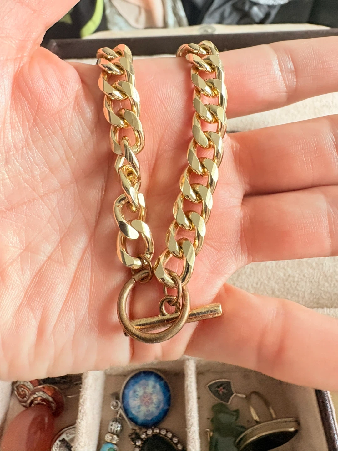 Gold-tone Chain Link Necklace - photo 4