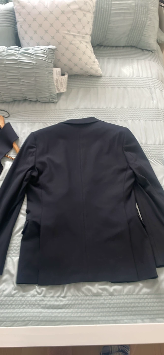 Carutte Milano Navy Wool Blend Suit Jacket and Vest Size 46 - photo 4