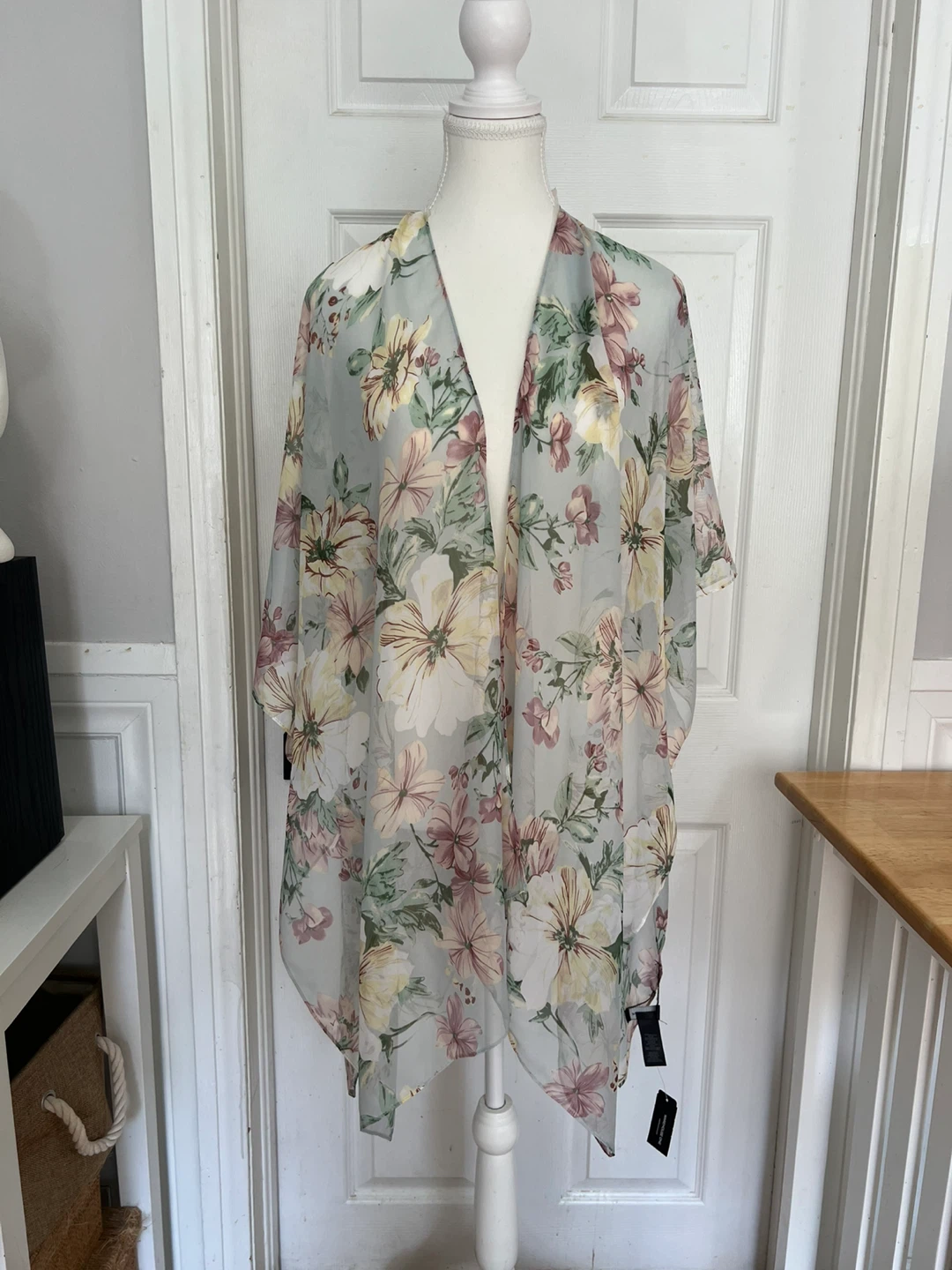 New-Floral Kimono or Swimsuit Cover up - One Size