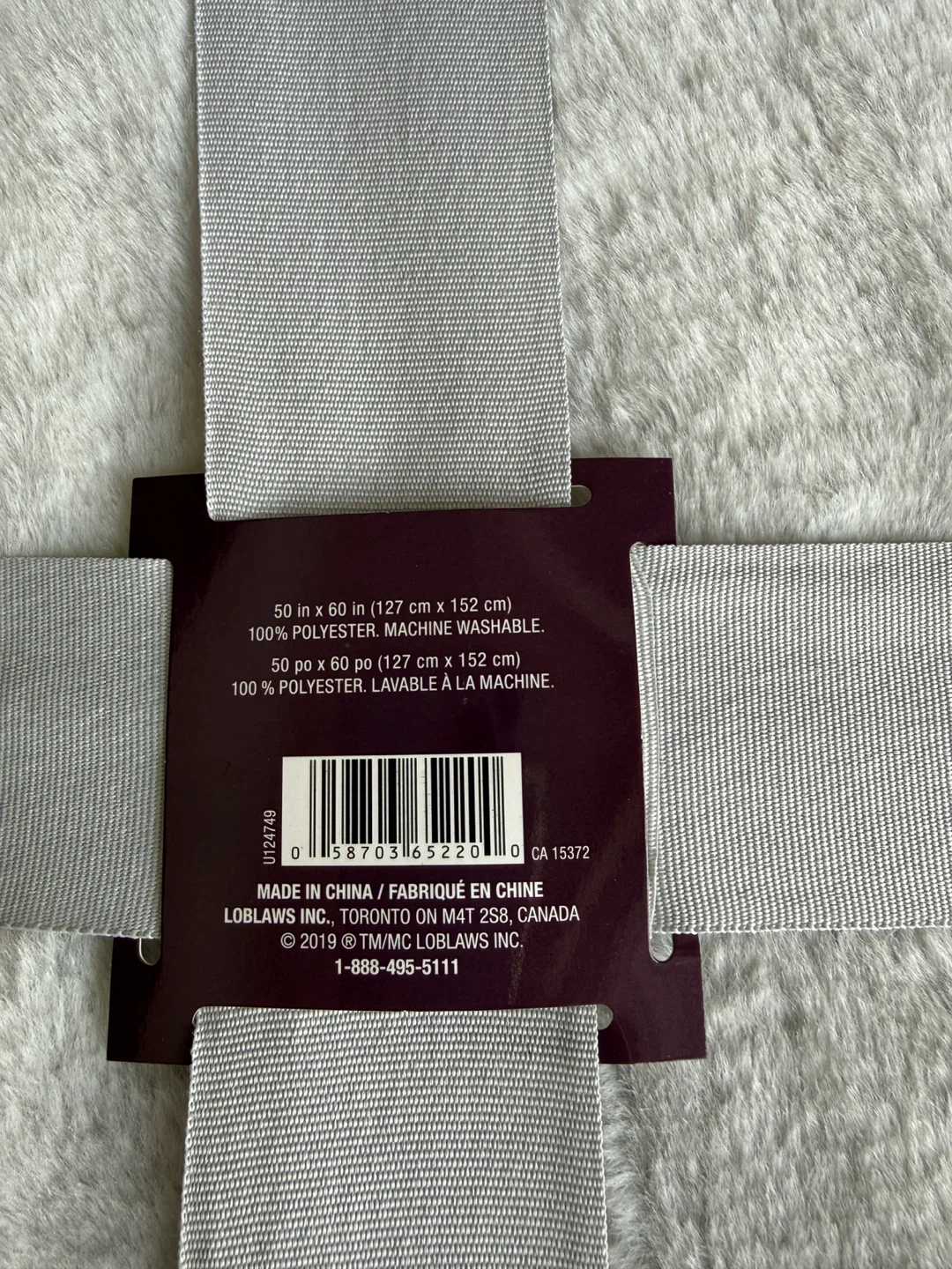 LIFE AT HOME Faux Fur Throw Blanket - Grayish White - photo 4