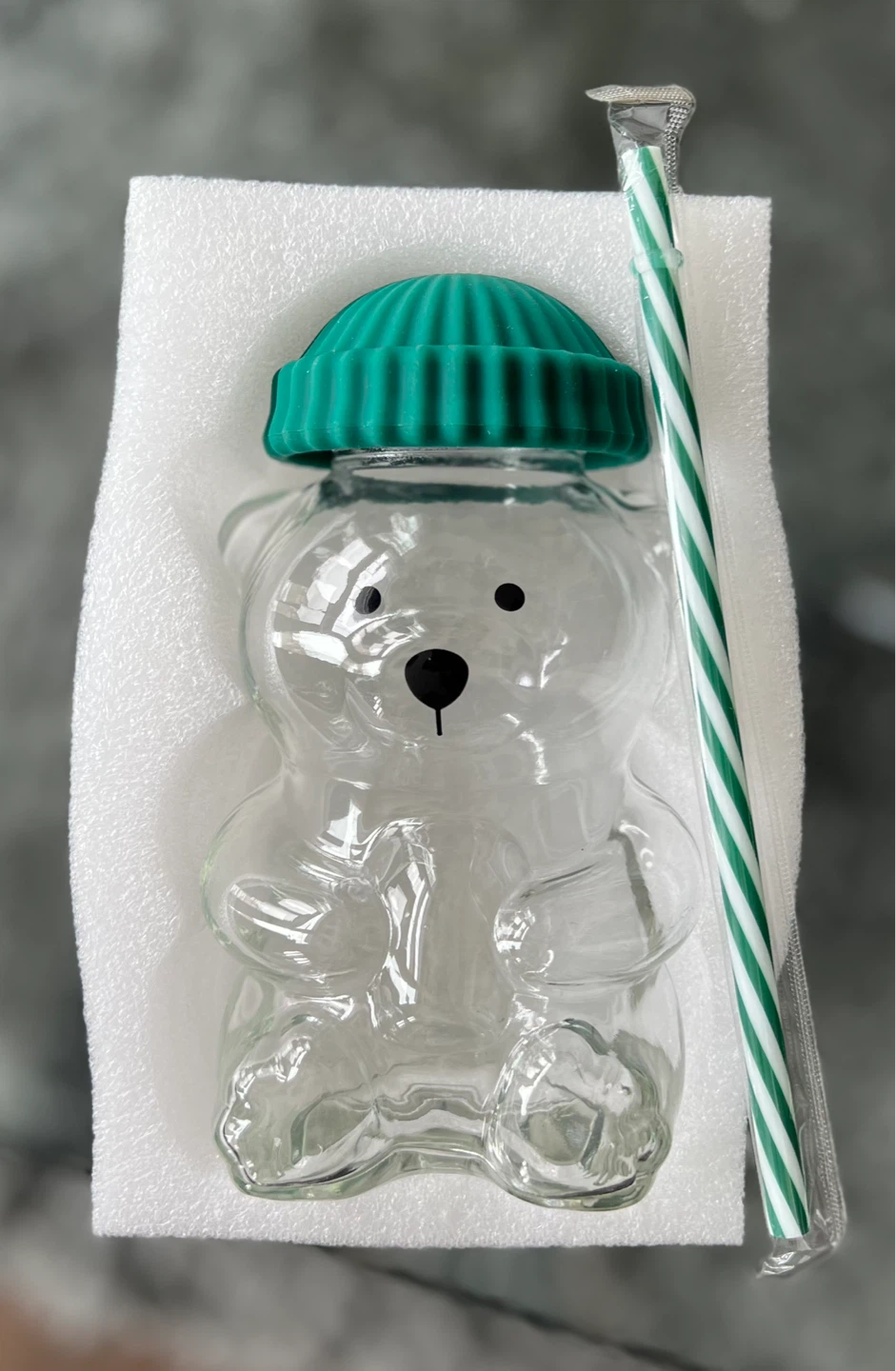 Bear Shaped Glass Cup