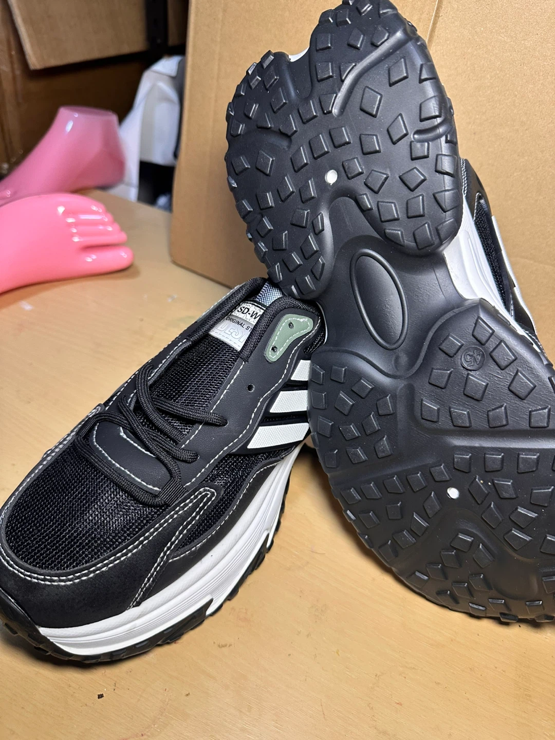 Men's Black & White Chunky Sneakers - photo 3
