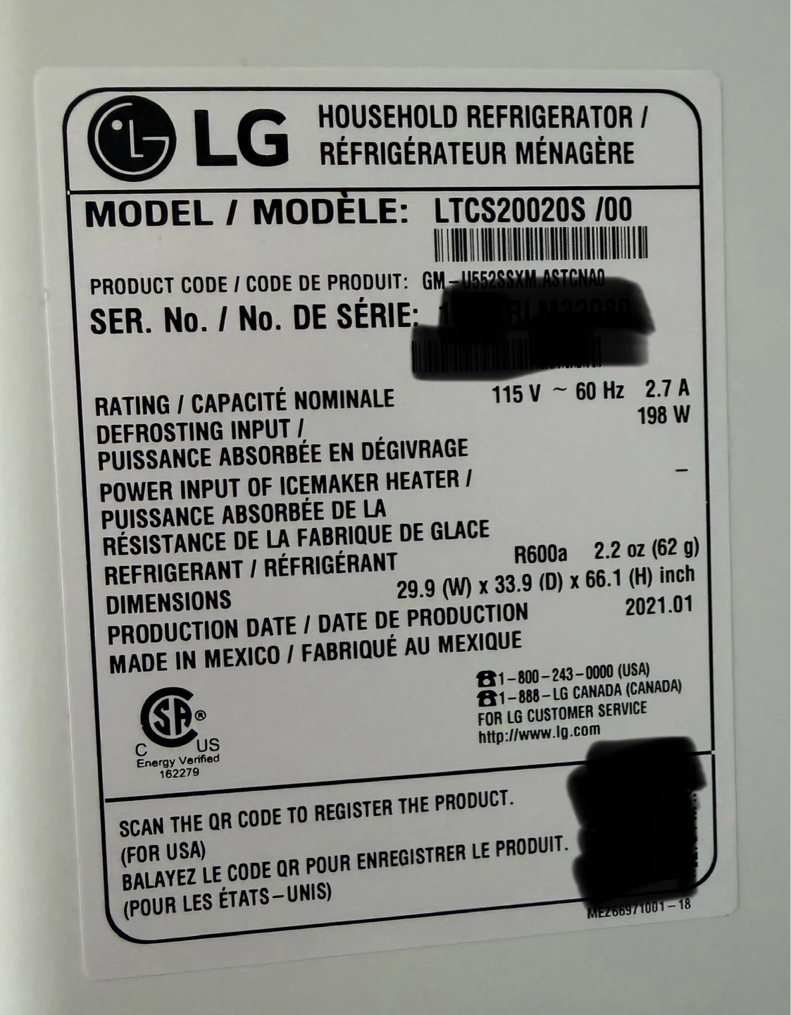 LG Stainless Steel Top Freezer Refrigerator - photo 4