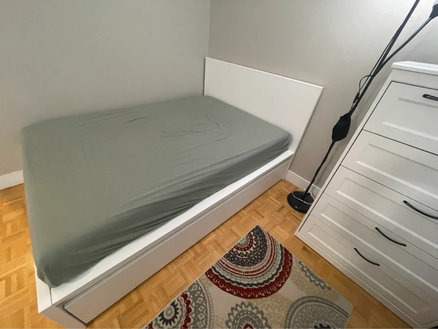 IKEA MALM Full bed frame with 2 storage drawers