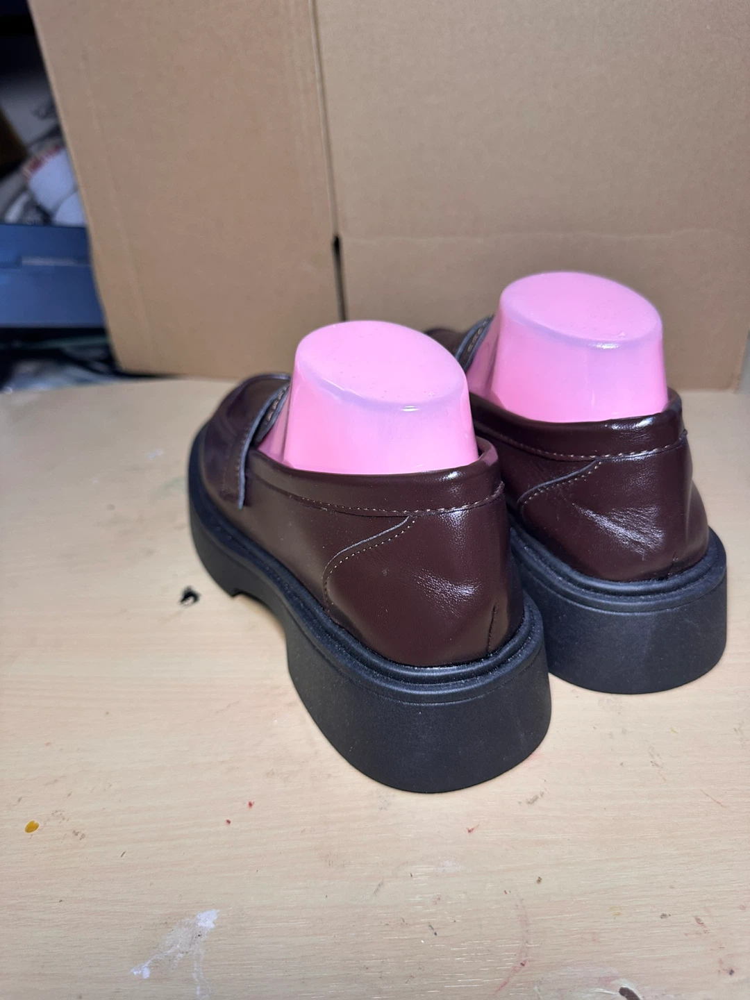 Women's Brown Platform Loafers - photo 4